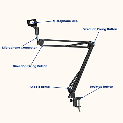 SYGA 35 Metal Cantilever Microphone Desktop Universal Capacitor Wheat Stand