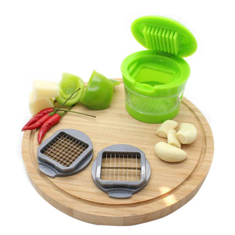 2-In-1 - Garlic Slicer, Dicer & Chopper