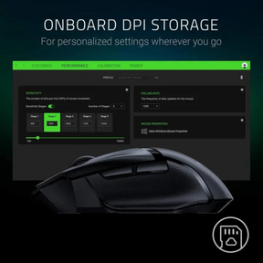 Razer Basilisk X Hyperspeed Wireless Gaming Mouse: Bluetooth & Wireless Compatible, 16K DPI Optical Sensor, 6 Programmable Buttons, 450 Hr Battery, Classic Black