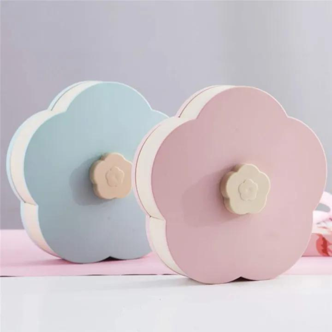 Cute Flower Petals Rotating Shape Multi Sectional Snack Serving Tray Bowl - 5 Compartments - 7220