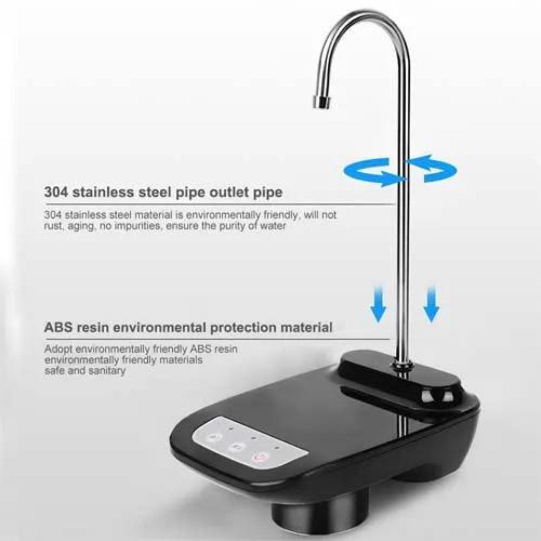 Portable Electric Water Bottle Pump With Large Base Wireless Auto Drinking Water Dispenser