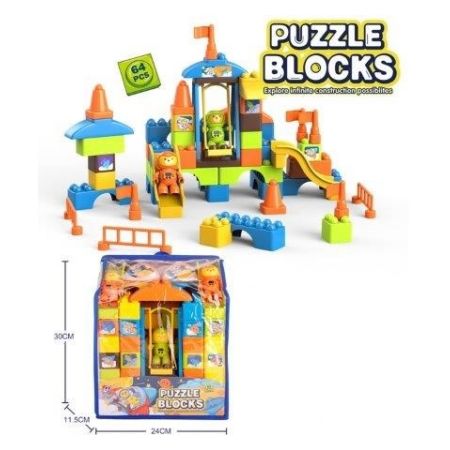 Puzzle Blocks 64 Pcs 1+ Years