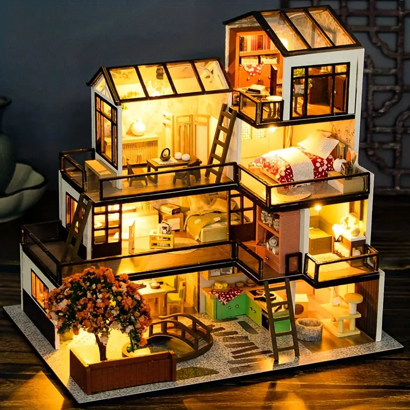 DIY Wooden Miniature House Kit