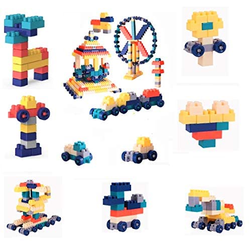 FunBlast DIY Building Blocks for Kids, Building Blocks with Baseplate - Learning and Education Toys for Kids- 300+ Pcs  (Multicolor)