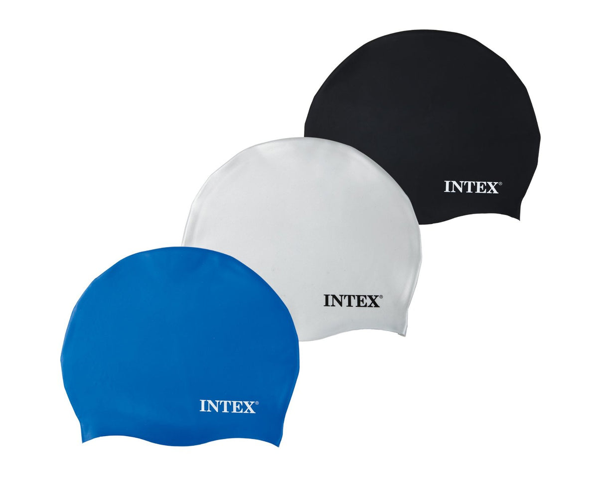 Intex Silicon Swim Cap Soft Comfortable fit in Choice of Three Colours