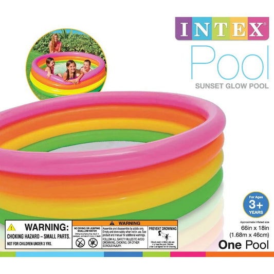 66 Inch INTEX Sunset Glow Small Swimming Pool ( 66'' x 18'' )