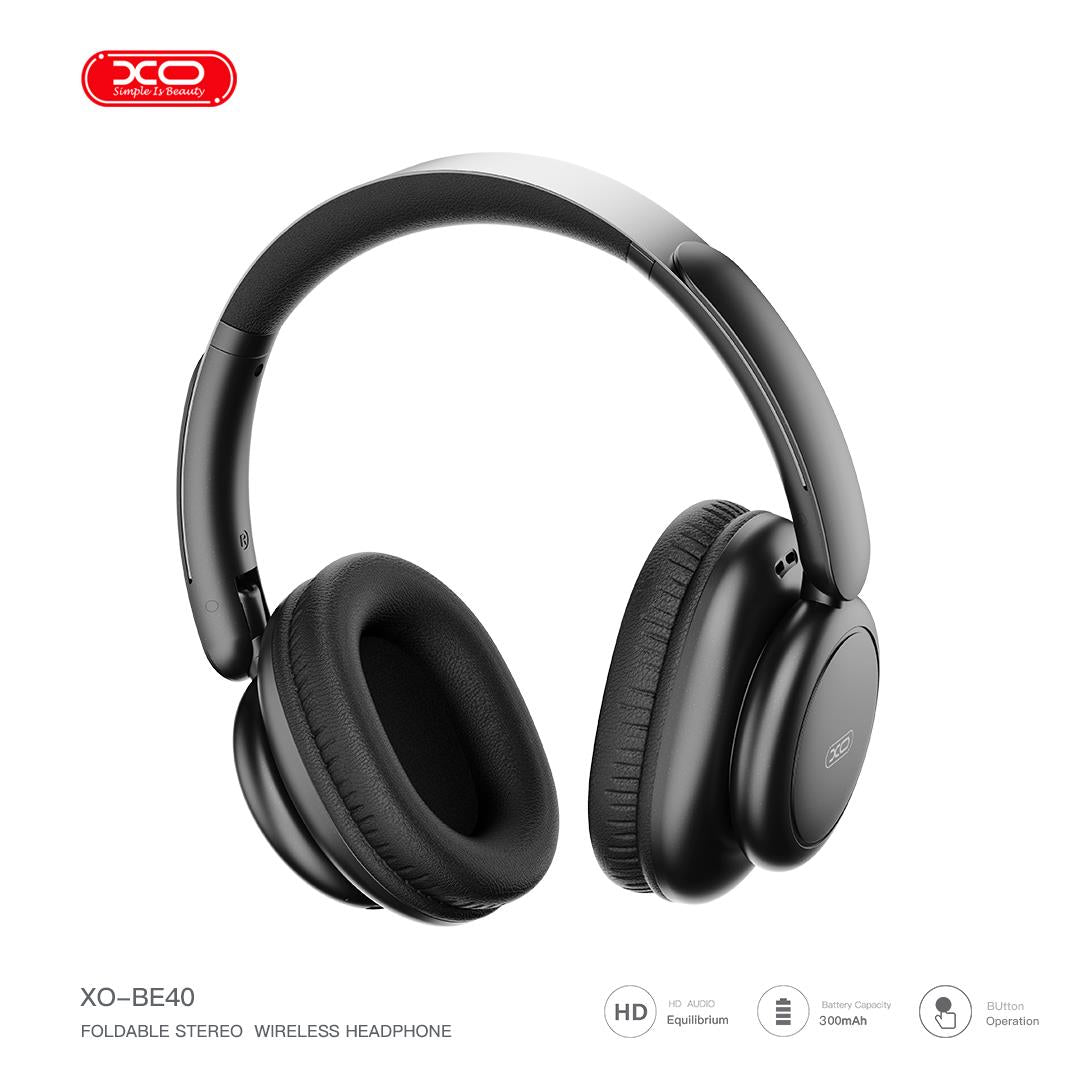 XO BE40 Magic God ANC Noise Cancelling Folding Metal Headbow Bluetooth Headset IPX 5 Water Proof