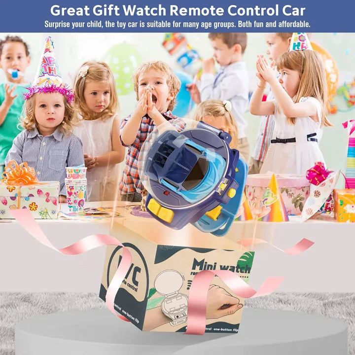 Mini Watch Remote Control Car 2.4GHz Rechargeable Car - Adjustable Strap - USB Charging Mini Wireless Watch - Assorted Color