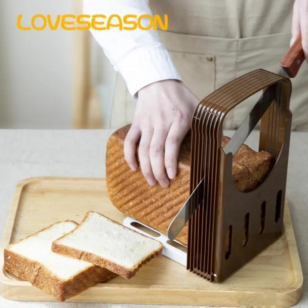 Four Thickness Bread Slicer Adjustable Bread Slicer Guide Foldable Loaf Cutter with 4 Thickness Options Baking Tool for Perfect Slices Durable Easy to Use