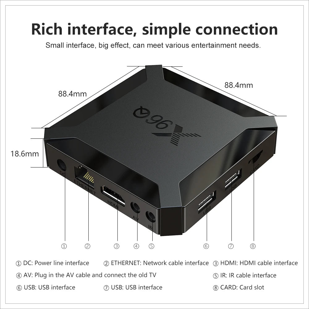 Android10 TV Box Allwinner H313 Quad Core 4K Smart TV BOX 8GB 128GB Wifi Youtube Netflix Multi Language Streaming Media Playe Watch All Channels for Free ( No Monthly Costs)