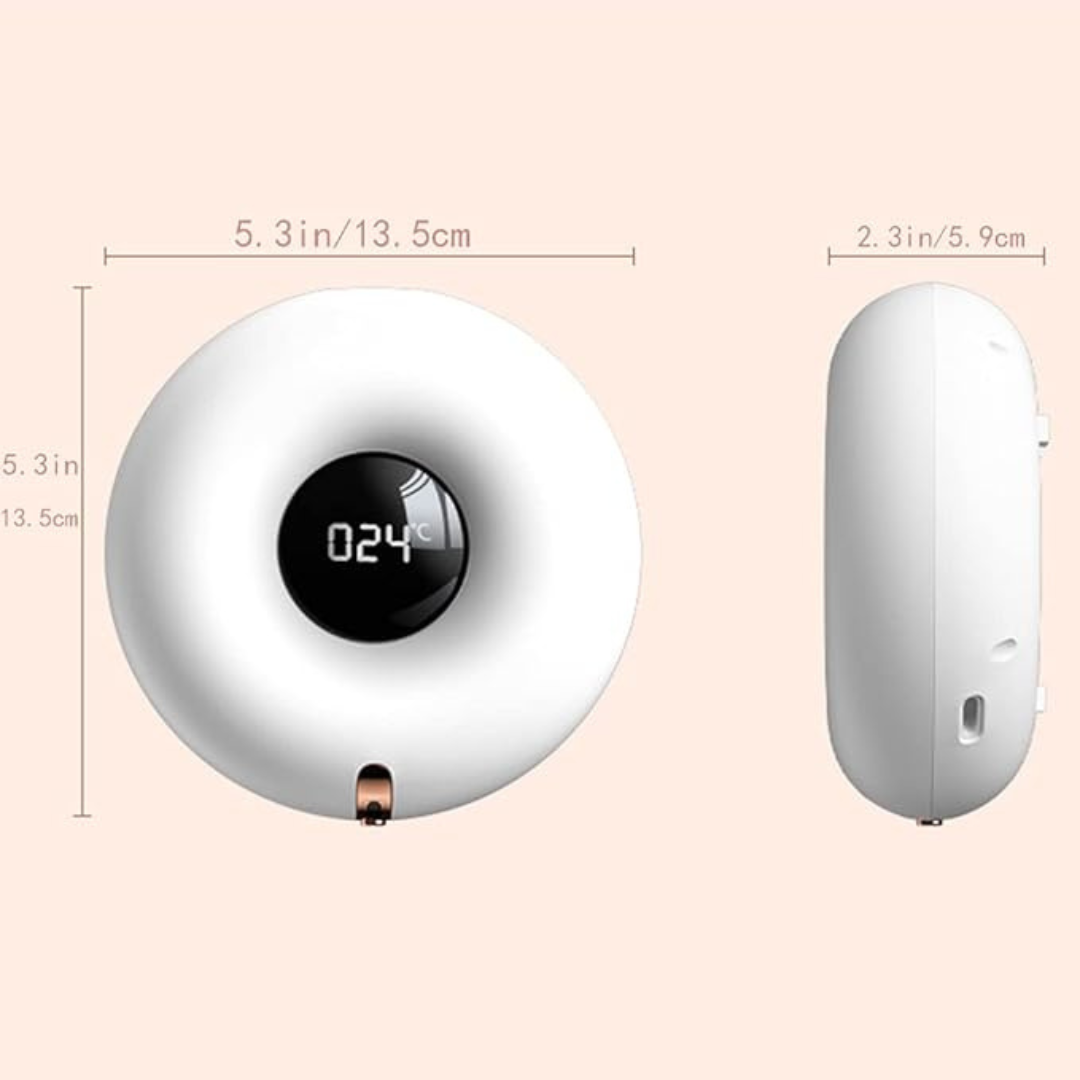 Barley Automatic Induction Soap Dispenser, Touchless Liquid Hand Soap Dispenser (Round), Donut Design, Charging Mode (White)