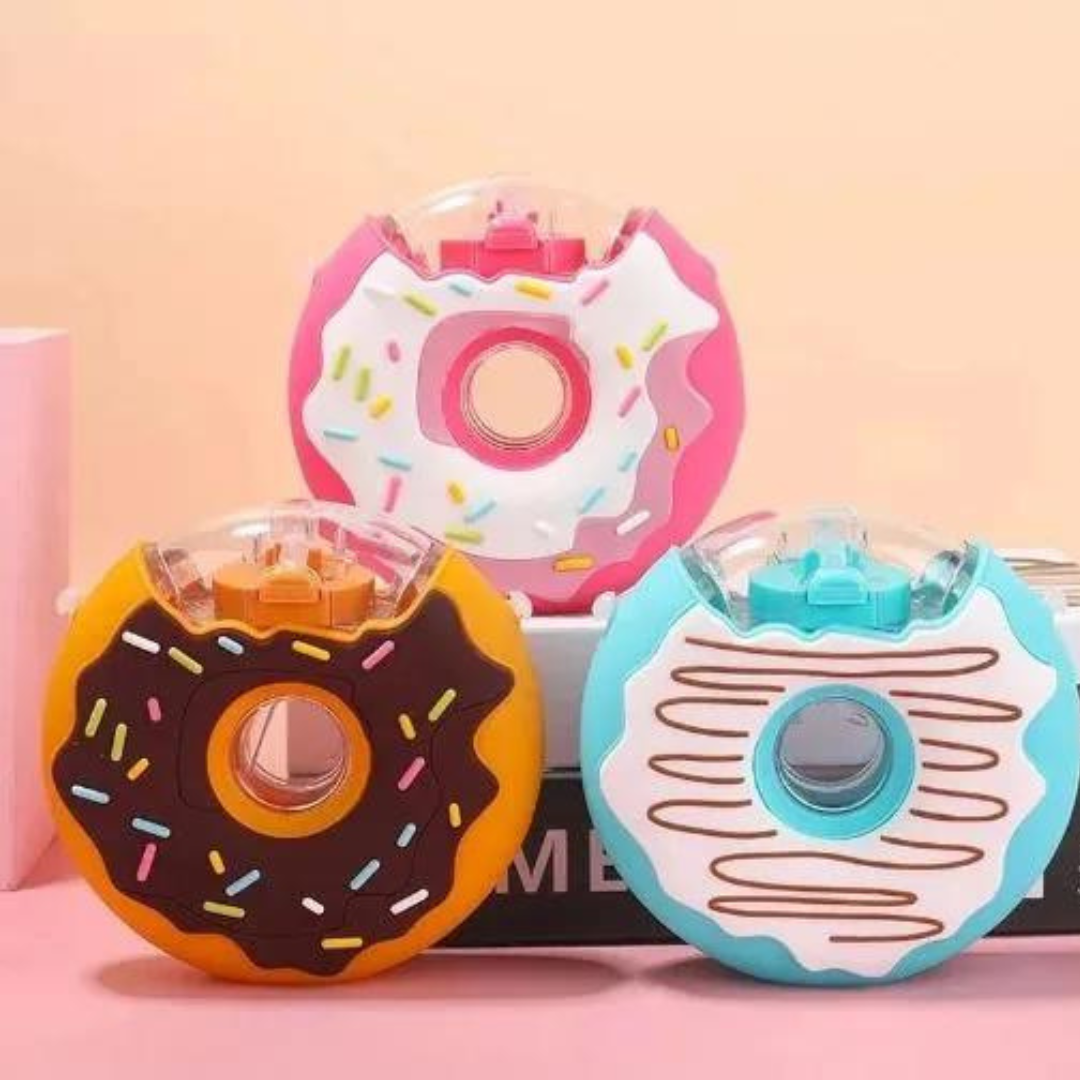 Creative Donut Water Bottle With Straw Cartoon Cute Doughnut Kettle