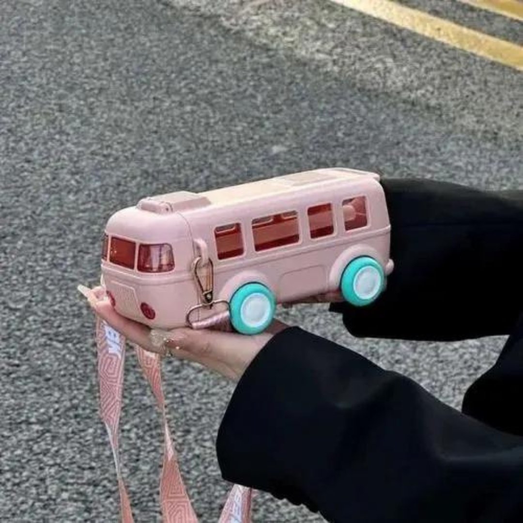 Water Bottle Bus Shaped with Straw 500ML capacity