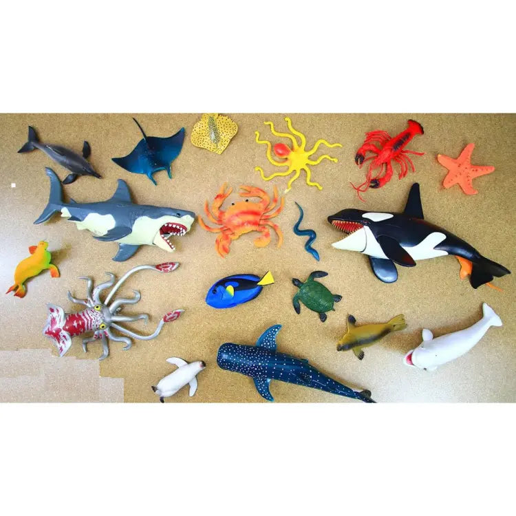 Sea Ocean Animals Plastic Pool Toys Set For Party Favor Supplies - Display Model Play Set Realistic Deep Sea Animal Figures Birthday Gifts For Children Education