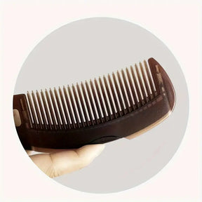 Fine-Tooth Hair Comb for Oily Hair - No-Wash Scalp Massage & Dandruff Control, Resin Handle