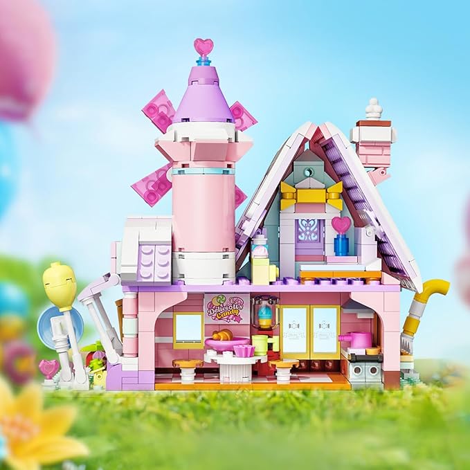 Candy House Toy Building Set That Compatible with Lego Sets for Girls 6-12 8-12 Fun to Build, Sparks Imagination, Charming Room Decor for Girls 8-12 for Girls Boys 6-12，547pcs