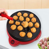 18 Holes Electric Takoyaki Machine, Octopus Ball Takoyaki Pans, Cookies, Cake Pop, Puff, Bubble Egg Waffle, Non-stick Electric Takoyaki Grill, One Button On/Off (Yellow)