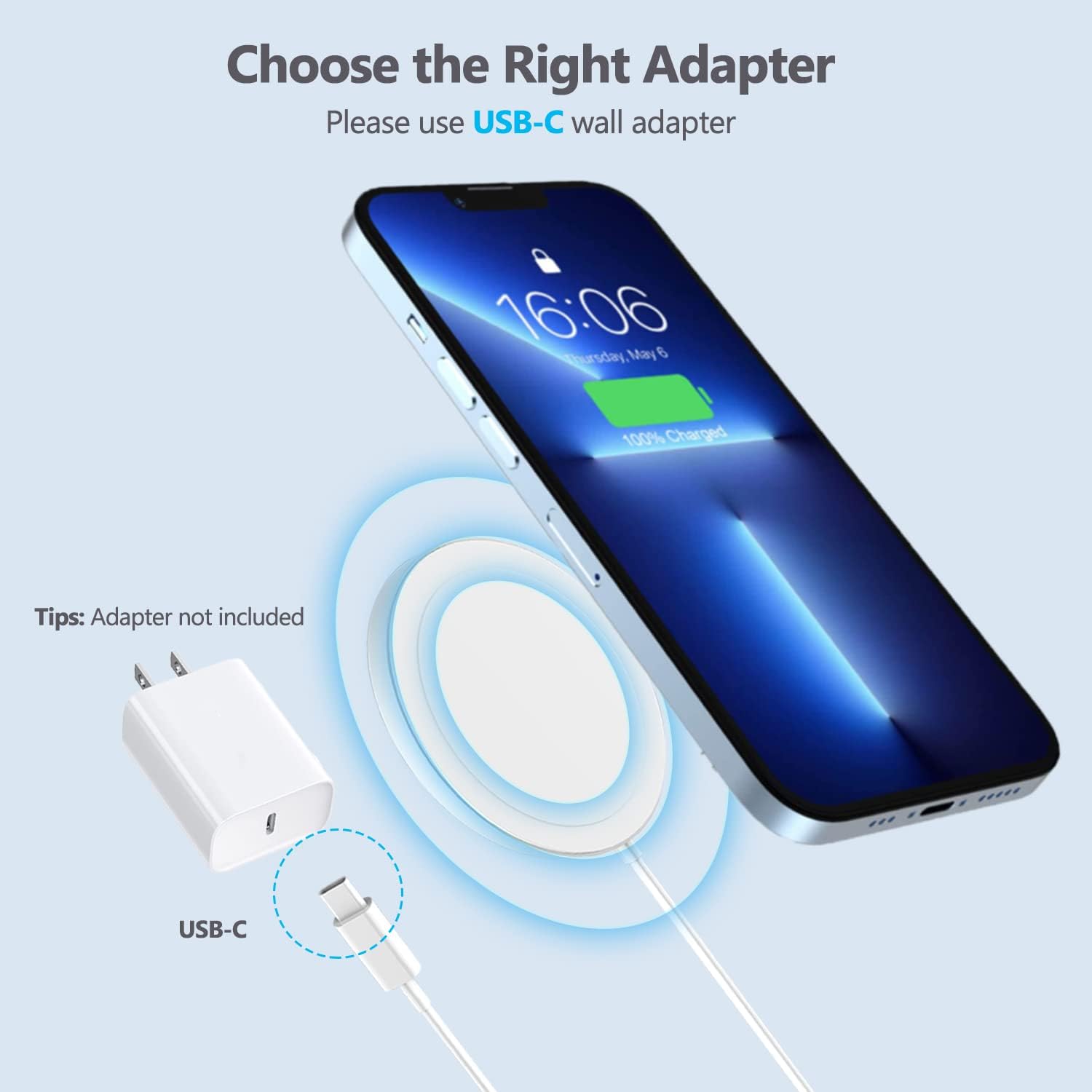 Apple Magsafes Original Wireless Charger For iPhone 11 12 13 14 15 Pro Max X XS XR 8 Plus Fast Charging Type C Charger Cable