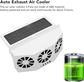 Solar Powered Car Window Fan Portable Air Vent Radiator Circulation Ventilator Auto Cooler Energy-saving Radiator Exhaust Fan