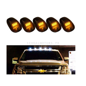 Universal Yellow LED Roof Top Marker Lamps 5 Pcs