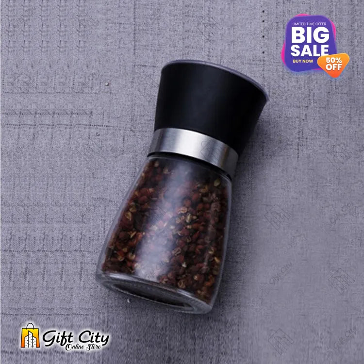 Stainless Steel Pepper and Salt Grinder with Adjustable Coarseness - One Handed Operation - Kitchen Tools