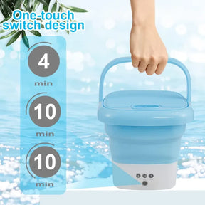 Portable Mini Folding Washing Machine, travel camping washing machine,Magic Foldable Small Clothes Washing Machine Washer Laundry Tub Wash Machine for Travelling