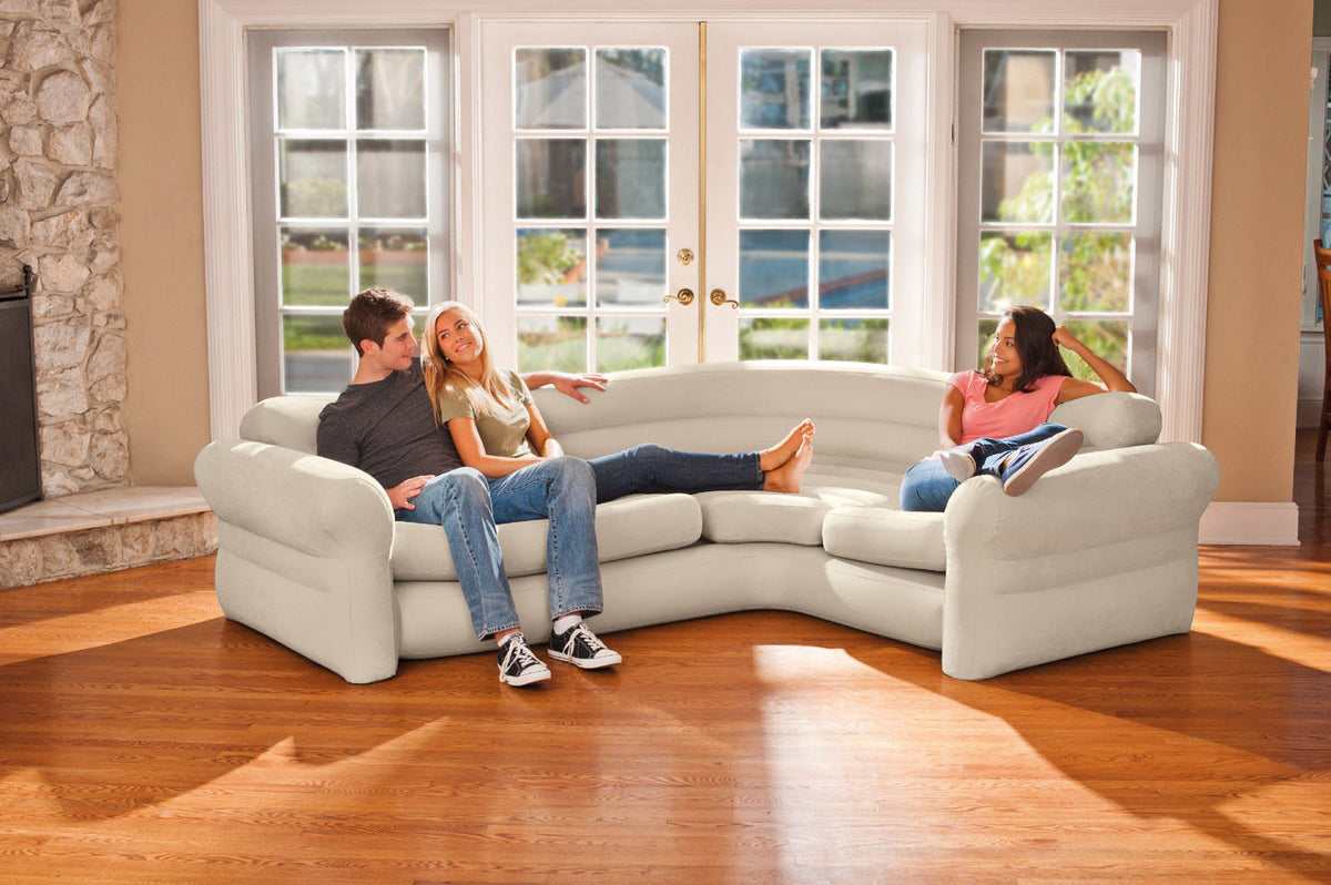 INTEX Comfortable Corner Sofa ( 101'' x 80'' x 30'' )