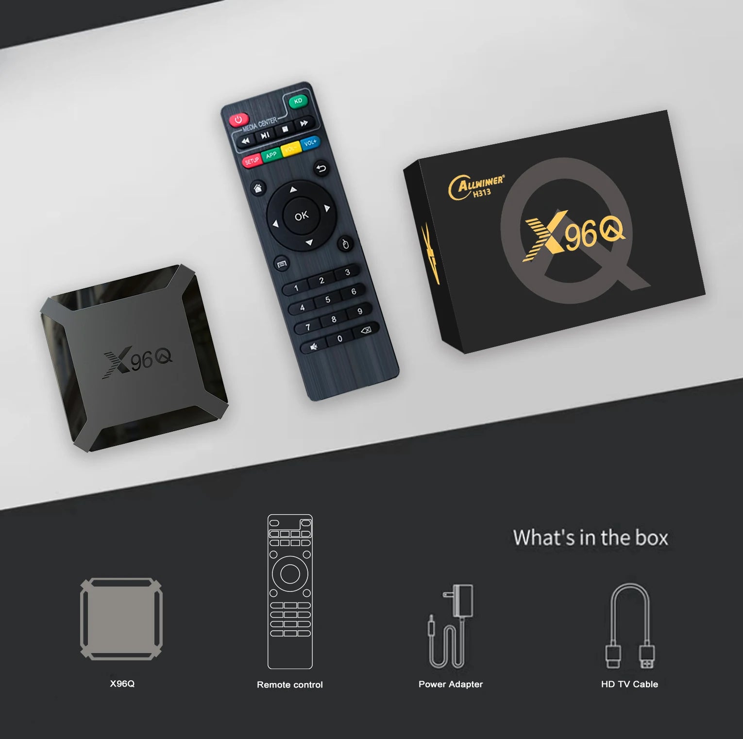 Android10 TV Box Allwinner H313 Quad Core 4K Smart TV BOX 8GB 128GB Wifi Youtube Netflix Multi Language Streaming Media Playe Watch All Channels for Free ( No Monthly Costs)