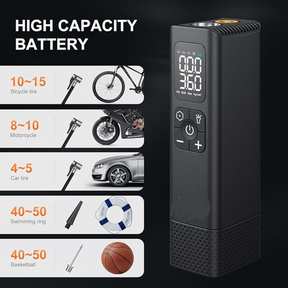 Bike Pump, Electric Bike Pump with 150 PSI High Pressure, Portable Cordless Bike Tire Pump, Auto Shut Off Air Pump for Bike, Road Bike,