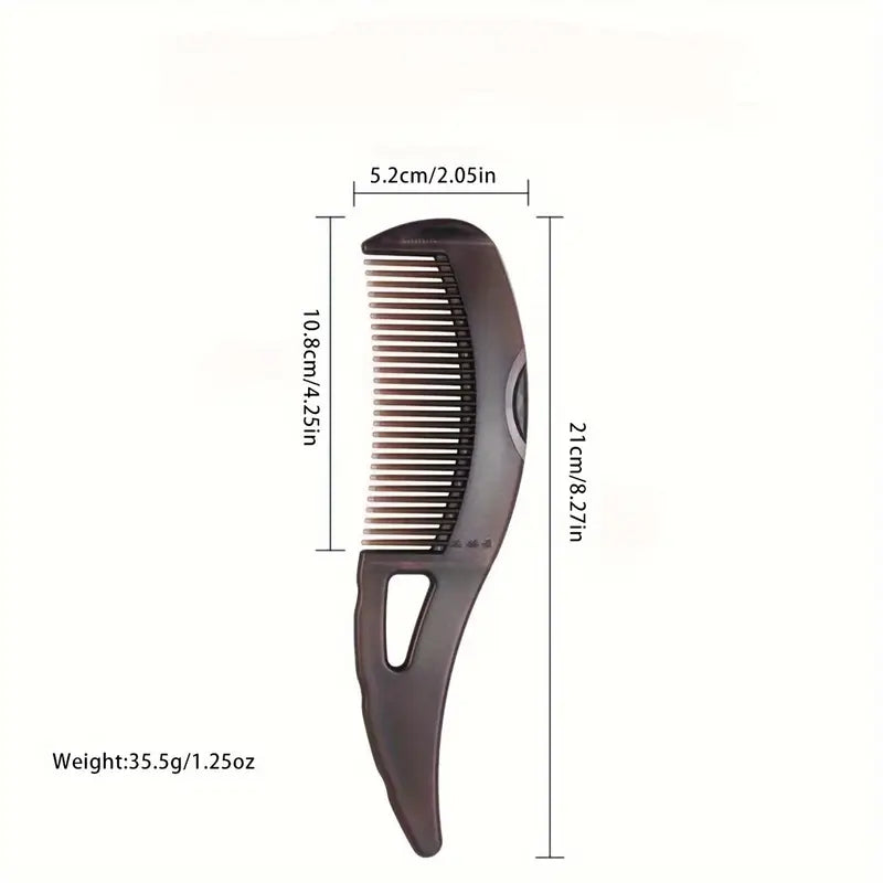 Fine-Tooth Hair Comb for Oily Hair - No-Wash Scalp Massage & Dandruff Control, Resin Handle