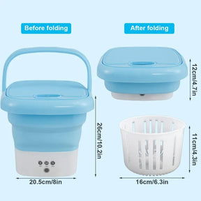 Portable Mini Folding Washing Machine, travel camping washing machine,Magic Foldable Small Clothes Washing Machine Washer Laundry Tub Wash Machine for Travelling