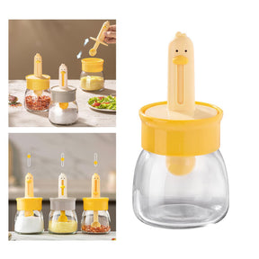 Condiment Container, Spice Bottle, Sugar, Salt Container, Seasoning Case, Salt and Pepper Shaker, Seasoning Bottle, Stylish, Airtight, 10.1 fl oz (300 ml), Heat Resistant Glass Container,