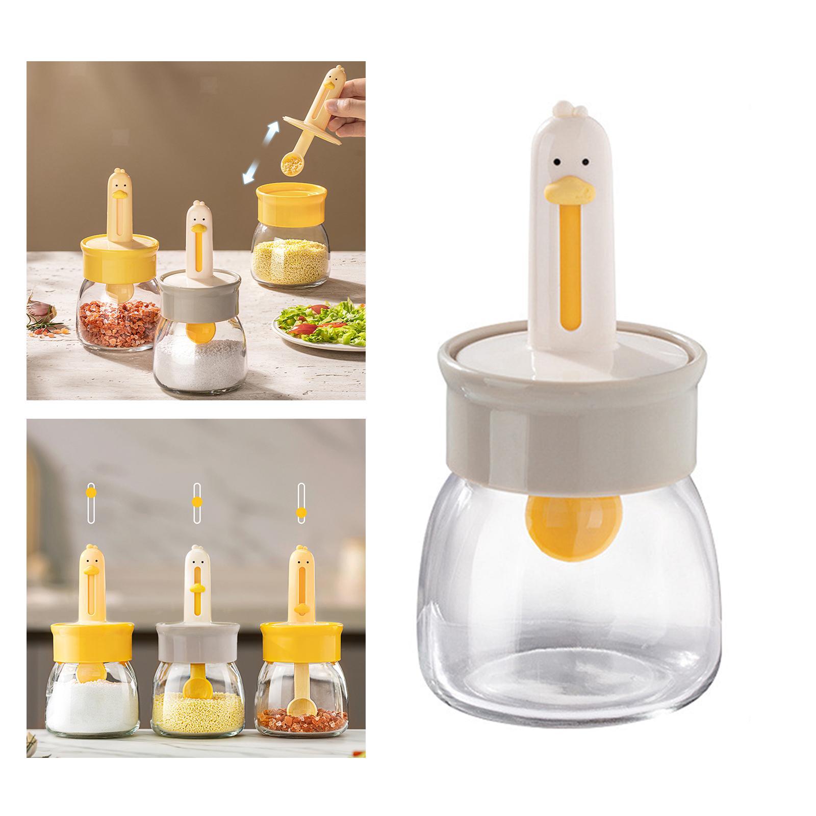 Condiment Container, Spice Bottle, Sugar, Salt Container, Seasoning Case, Salt and Pepper Shaker, Seasoning Bottle, Stylish, Airtight, 10.1 fl oz (300 ml), Heat Resistant Glass Container,