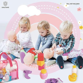 Mommy & Me Baby Doll Care Set - with 30 Accessories in Bag