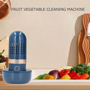 Fruit and Vegetable Cleaning Machine,IPX7 Waterproof Capsule Shape Vegetable Cleaner,USB Wireless Food Purifier,Portable 4400mah Fruit Purifier,for Cleaning Fruits and Vegetables, Rice, Meat