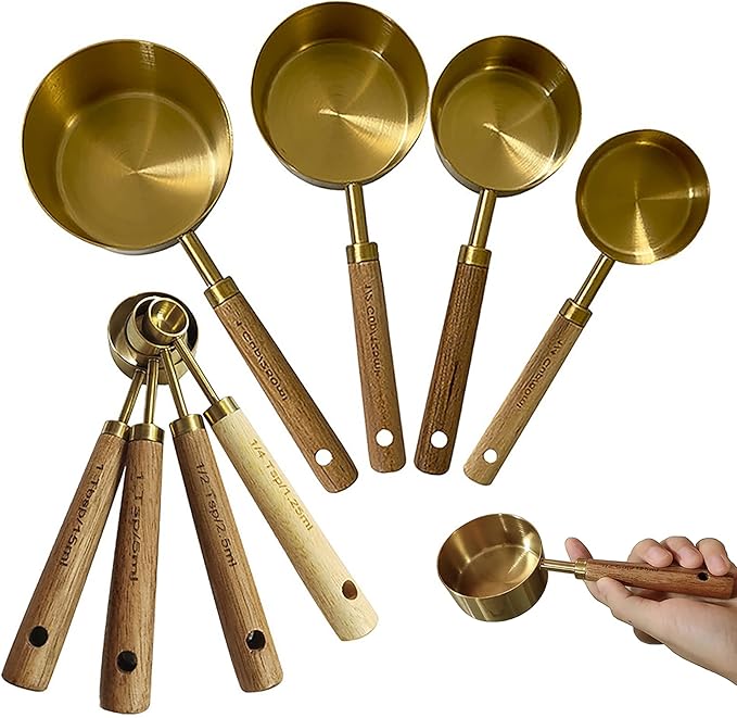 8 Piece Stainless Steel Measuring Cups and Spoons Set