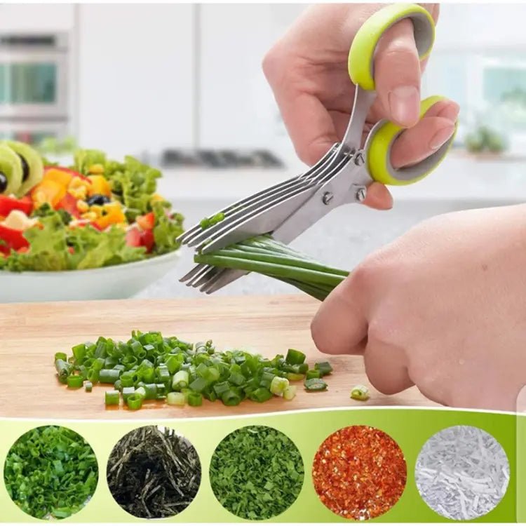 1/2PCS Multi-layer Green Onion Scissors Multifunctional Kitchen Scissors Stainless Steel Onion Cutter kitchen Accessories