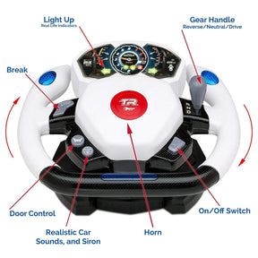 Remote Control Police Car, 4D Motion Gravity and Steering Wheel Control, 1: 12 Scale, 2. 4Ghz, with Lights, Sirens, Powered Doors