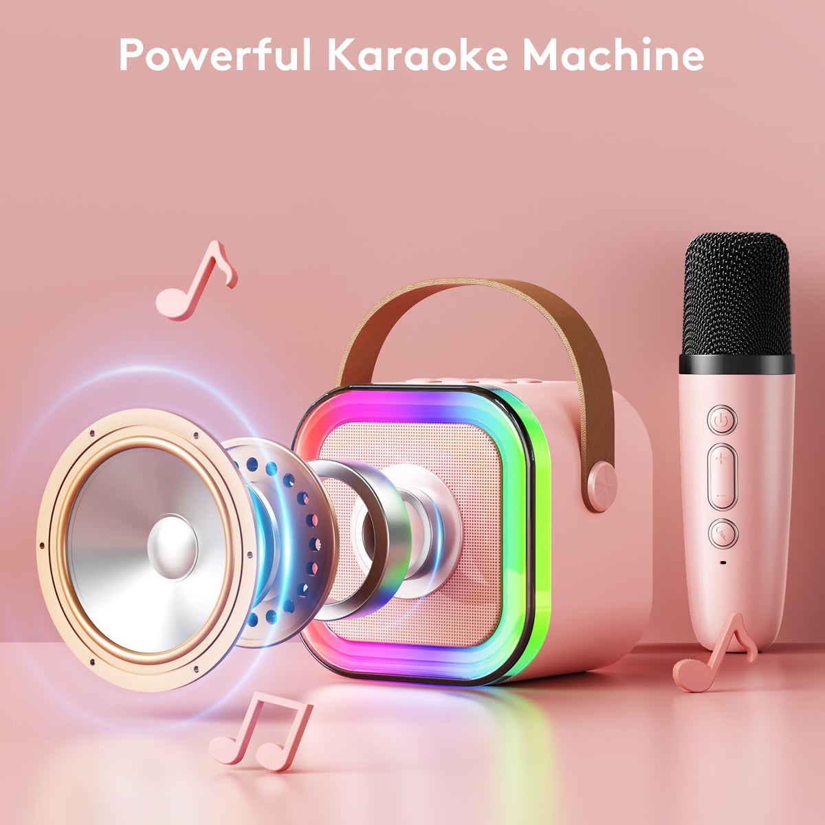 K12 Speaker High-end Bluetooth Audio Small Home  Microphone Professional Children's Singing Bluetooth 5 multiples voice changer Speaker Column