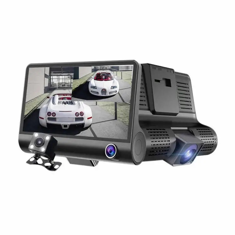 1080P HD 170 Degree 3 Lens Car DVR Dash Cam G-sensor Recorder + Rearview Camera