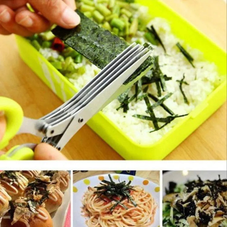 1/2PCS Multi-layer Green Onion Scissors Multifunctional Kitchen Scissors Stainless Steel Onion Cutter kitchen Accessories