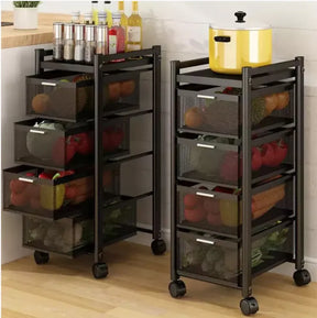 Modern Metal Kitchen Drawer Trolleys Space Saver