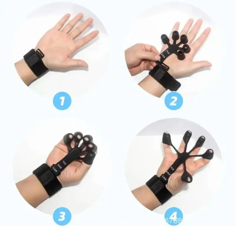 Hand Finger Gripper Finger Exerciser Hand Guitar Finger Exerciser - Hand Gripper - Finger Strengthener Exerciser Grip Wrist Forearm Adjustable Trainer Hand Strength, Precision Control - Resistant Levels Recovery Physical Tools Hand Strengthener Home & Gym