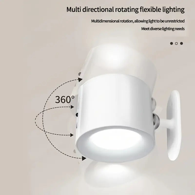 Magnetic LED Night Light Rechargeable Reading Lights Touch Remote Control Wall Sconces Light Cabinet Spotlight Night Wall Lamp