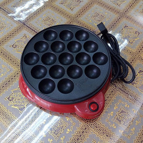 18 Holes Electric Takoyaki Machine, Octopus Ball Takoyaki Pans, Cookies, Cake Pop, Puff, Bubble Egg Waffle, Non-stick Electric Takoyaki Grill, One Button On/Off (Yellow)