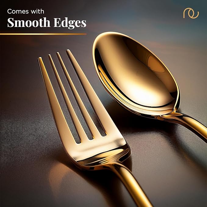 Premium Golden Cutlery Set  (Set of 24)