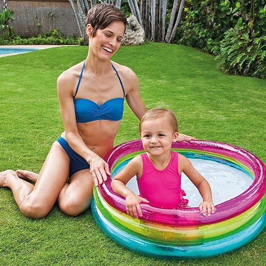 Inflatable Rainbow Baby Pool/Bath Tub 34" x 10"(86cm x 25cm)