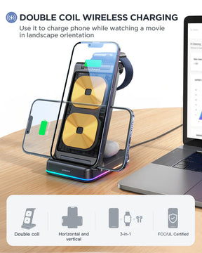 Joyroom 3-in-1 Foldable Wireless Charging Station Orignal