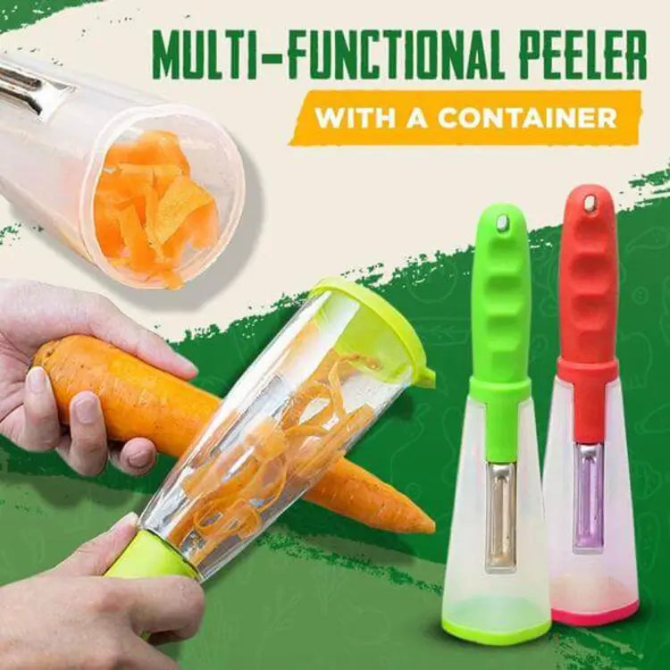 1pc Stainless Steel Multifunctional Storage Peeler Peelers With Trash Can Fruit Vegetable Peeler Carrot Grater Kitchen Supplies