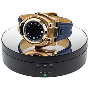 3 Speeds Electric Rotating Display Stand Mirror 360 Degree Turntable Jewelry Holder source Display Photography Video